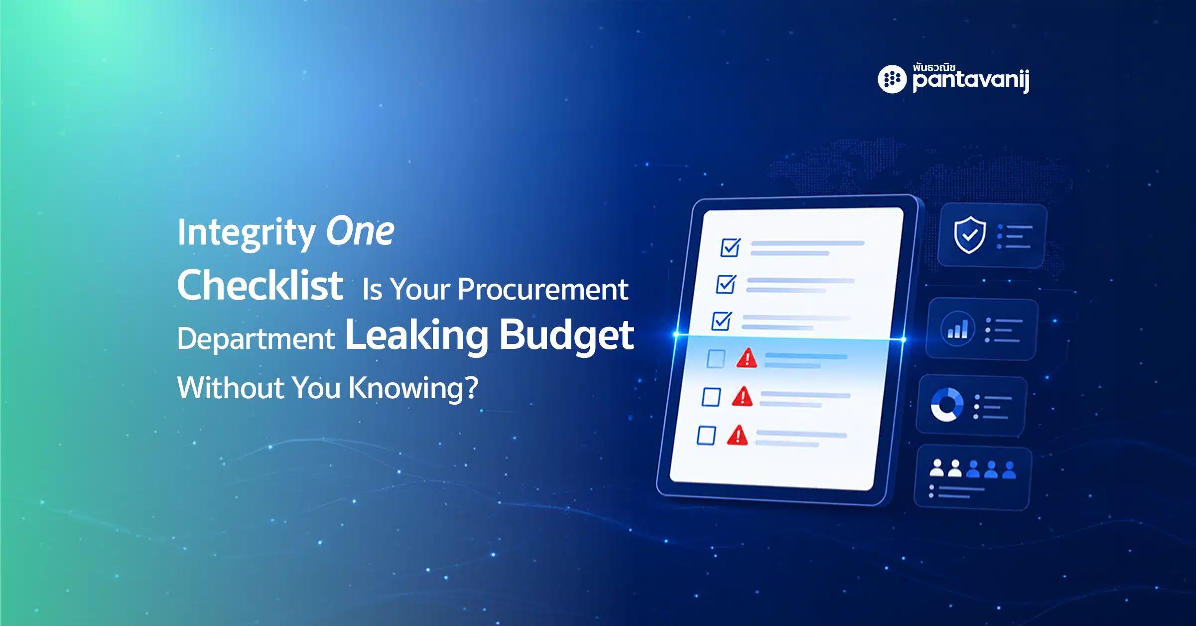 Integrity One AI procurement risk checklist preventing budget leakage